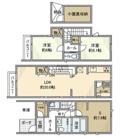 中延6丁目戸建の物件間取画像